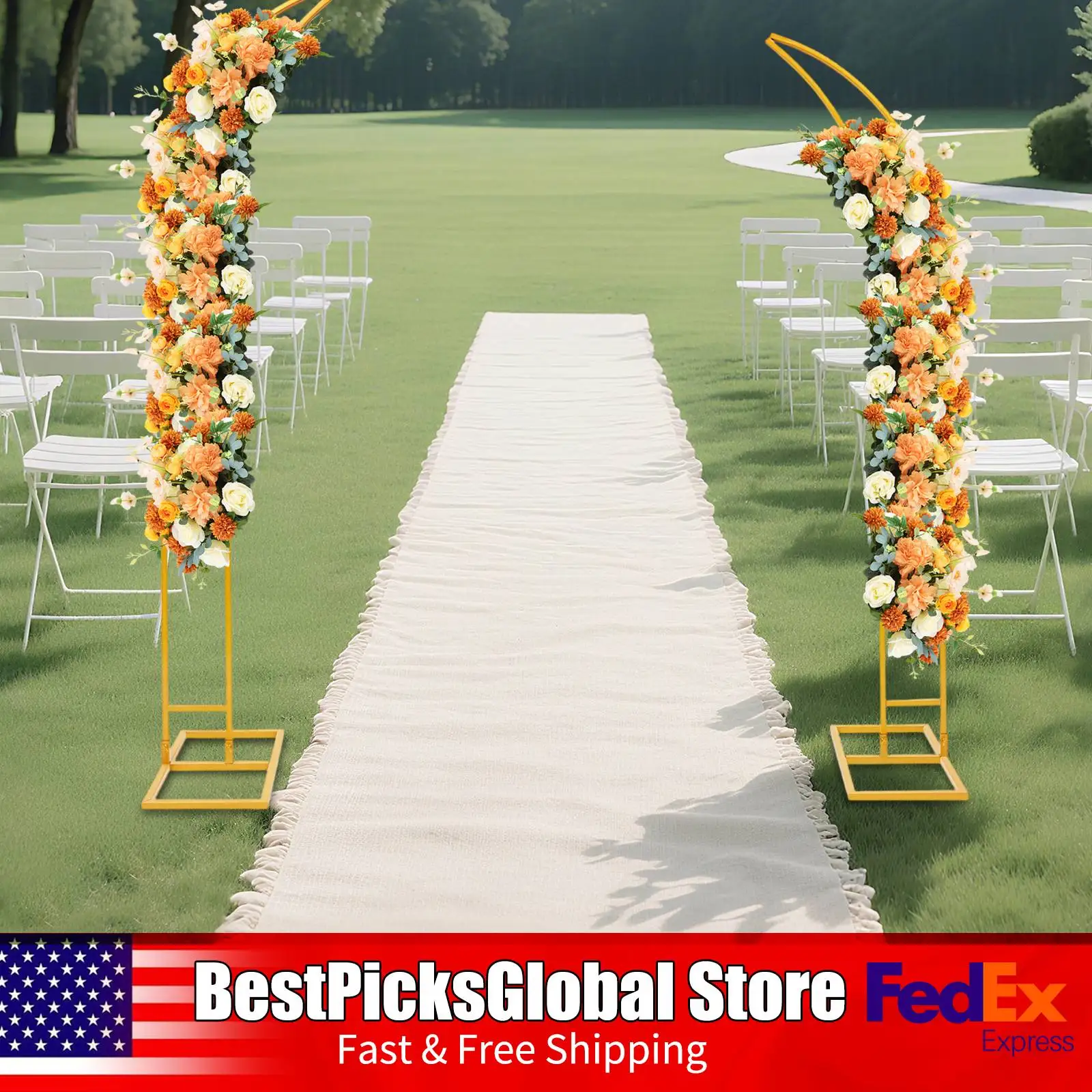 Дорожная свадебная арка, 2 шт., золотистые металлические свадебные дуги высотой 2,1 м + 1,9 м, декор для прохода на свадебную церемонию, для использования на улице и в помещении
Дорожная свадебная арка, 2 шт., золотистые металлические свадебные дуги высотой 2,1 м + 1,9 м, декор для прохода на свадебную церемонию, для использования на улице и в помещении