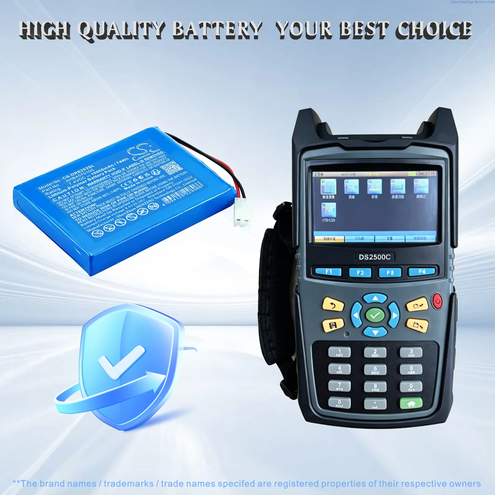 Cameron Sino 7.4V 10000mAh Replacement Battery AHB4570105 for Deviser DS2500C
Cameron Sino 7.4V 10000mAh Replacement Battery AHB4570105 for Deviser DS2500C