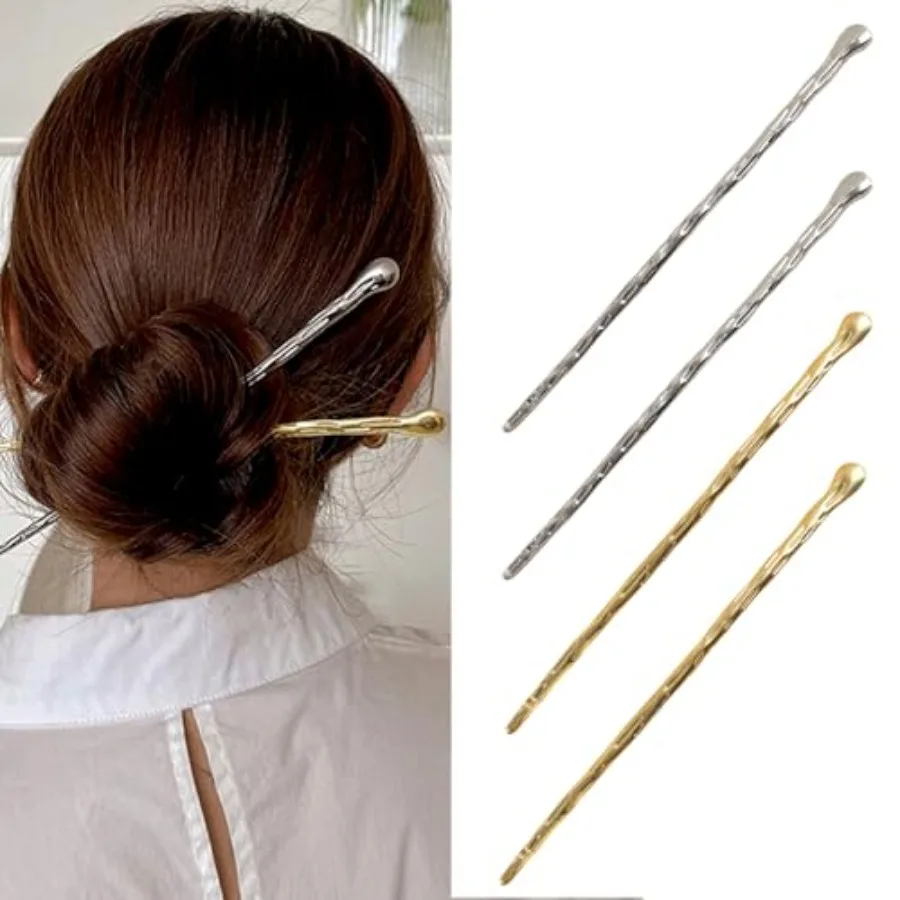 Limited-time offer 4 Pcs Hair sticks for buns, French hair pins for women, Buns and Updos with No Hair Damage, Metal Texture Pi
Limited-time offer 4 Pcs Hair sticks for buns, French hair pins for women, Buns and Updos with No Hair Damage, Metal Texture Pi