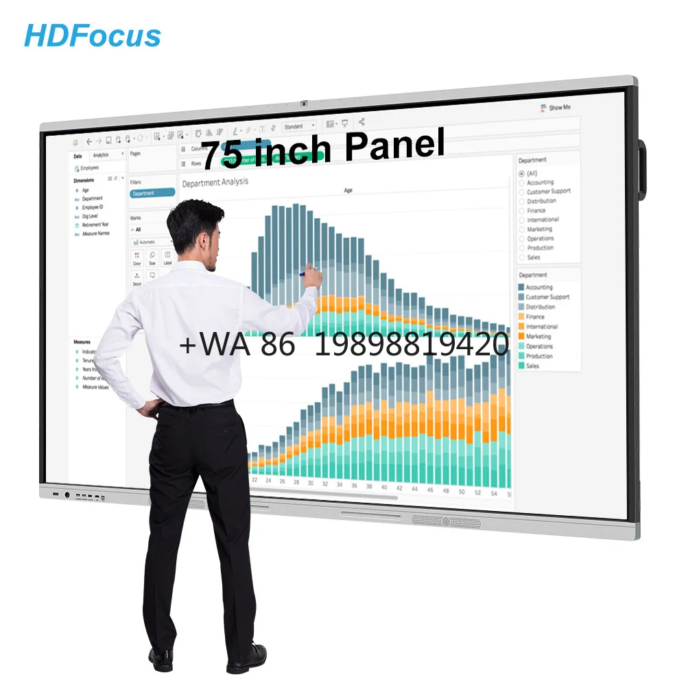 Comprehensive 75 Inch LCD Touch Screen Interactive Flat Panel Smart Whiteboard for Schools & Classroom Use
Comprehensive 75 Inch LCD Touch Screen Interactive Flat Panel Smart Whiteboard for Schools & Classroom Use