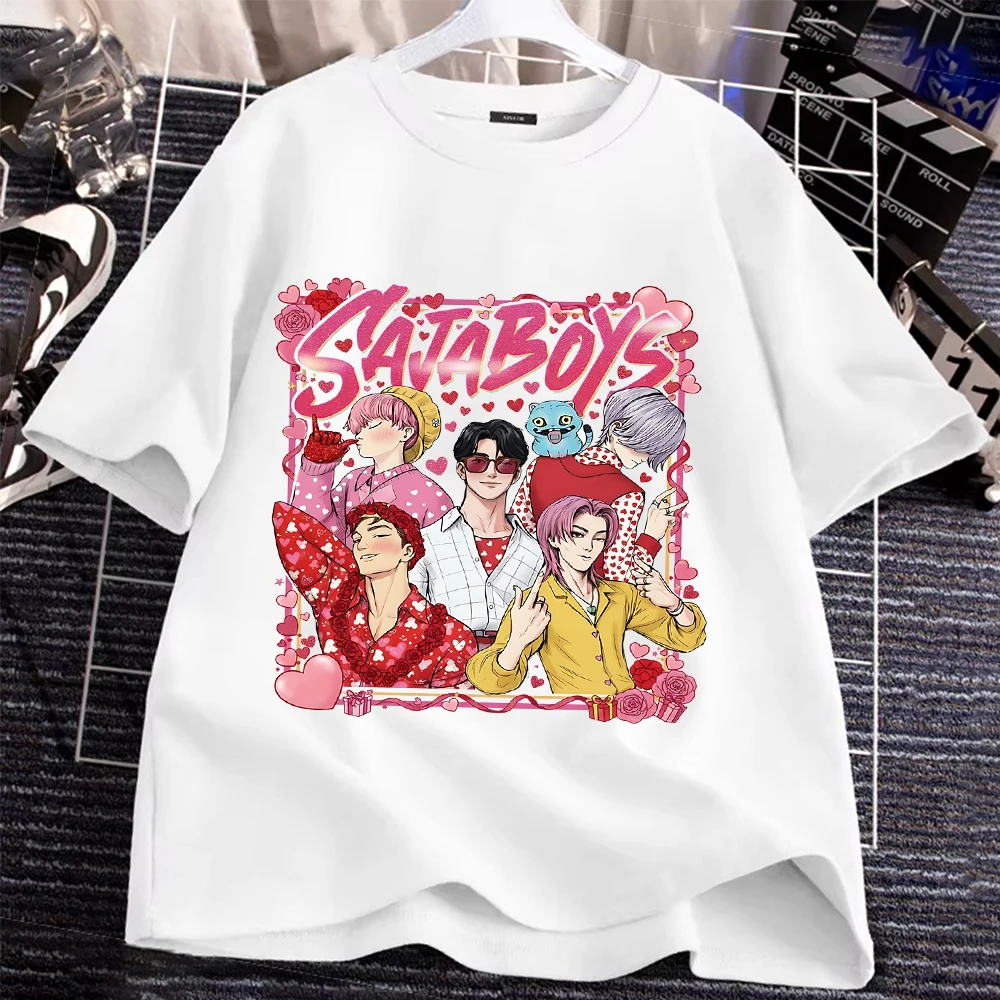 Stylish KPop Demon Hunters Family Matching T-Shirts with Heart-Patterned Designs for Trendy Parent-Child Wear
Stylish KPop Demon Hunters Family Matching T-Shirts with Heart-Patterned Designs for Trendy Parent-Child Wear