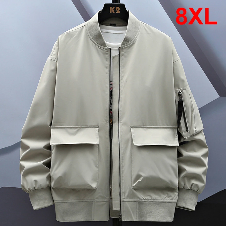 Plus Size 8XL Baseball Jacket Men Spring Autumn Solid Color Jackets Fashion Casual Cargo Coat Male Big Size 8XL
Plus Size 8XL Baseball Jacket Men Spring Autumn Solid Color Jackets Fashion Casual Cargo Coat Male Big Size 8XL