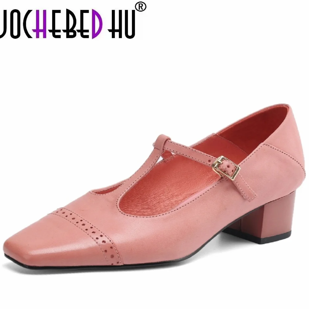 【JOCHEBED HU】женские туфли-лодочки Мэри Джейн ручной работы из натуральной кожи с металлической пряжкой, элегантные туфли на среднем каблуке толщиной 4 см, 34-41
【JOCHEBED HU】женские туфли-лодочки Мэри Джейн ручной работы из натуральной кожи с металлической пряжкой, элегантные туфли на среднем каблуке толщиной 4 см, 34-41