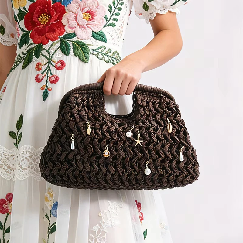 2026 Brand Women's Luxury Straw Clutch Handbag Handmade Woven Hollow out Design Fashion Summer Travel Beach Purse
2026 Brand Women's Luxury Straw Clutch Handbag Handmade Woven Hollow out Design Fashion Summer Travel Beach Purse