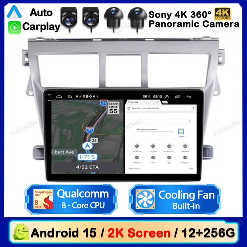 Автомобильный радиоприемник Android 15 для Toyota Vios Yaris 2007-2012 гг., беспроводной Carplay, авто мультимедийный стерео видеоплеер, GPS NAVI 4G WIFI DSP
Автомобильный радиоприемник Android 15 для Toyota Vios Yaris 2007-2012 гг., беспроводной Carplay, авто мультимедийный стерео видеоплеер, GPS NAVI 4G WIFI DSP