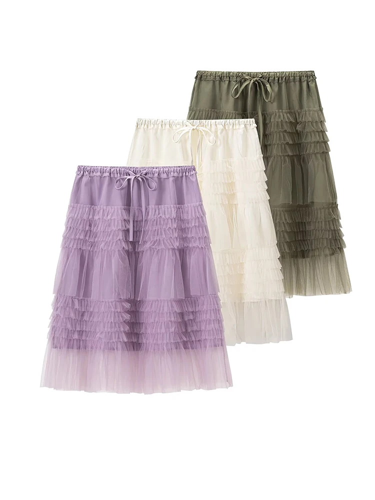 Women Tiered Ruffle Tulle Skirt Elastic Waist Drawstring Mesh Layered Skirts
Women Tiered Ruffle Tulle Skirt Elastic Waist Drawstring Mesh Layered Skirts