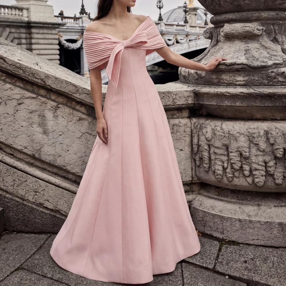 Customized Elegant Modest Evening Gown Off-the-shoulder A-line Long Dresses Formal Party Dress for Wedding Guest
Customized Elegant Modest Evening Gown Off-the-shoulder A-line Long Dresses Formal Party Dress for Wedding Guest