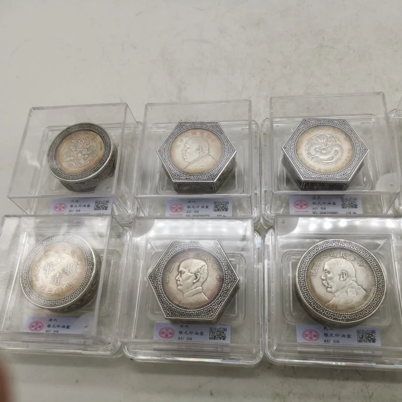 Коробка для чернил для оценки, двусторонняя серебряная коробка для чернил, белая медь, посеребренная серебряная коробка для чернил в долларах, антикварная коллекция Imitatio
Коробка для чернил для оценки, двусторонняя серебряная коробка для чернил, белая медь, посеребренная серебряная коробка для чернил в долларах, антикварная коллекция Imitatio