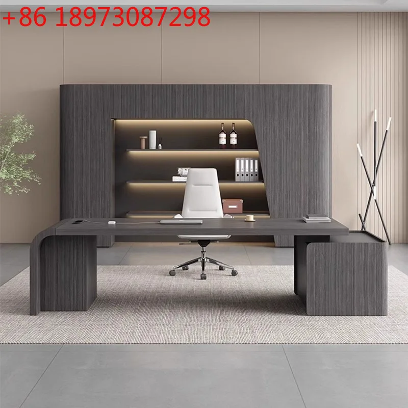 Desk Boss Desk President's Office High-end Modern Light Luxury Class Desk
Desk Boss Desk President's Office High-end Modern Light Luxury Class Desk