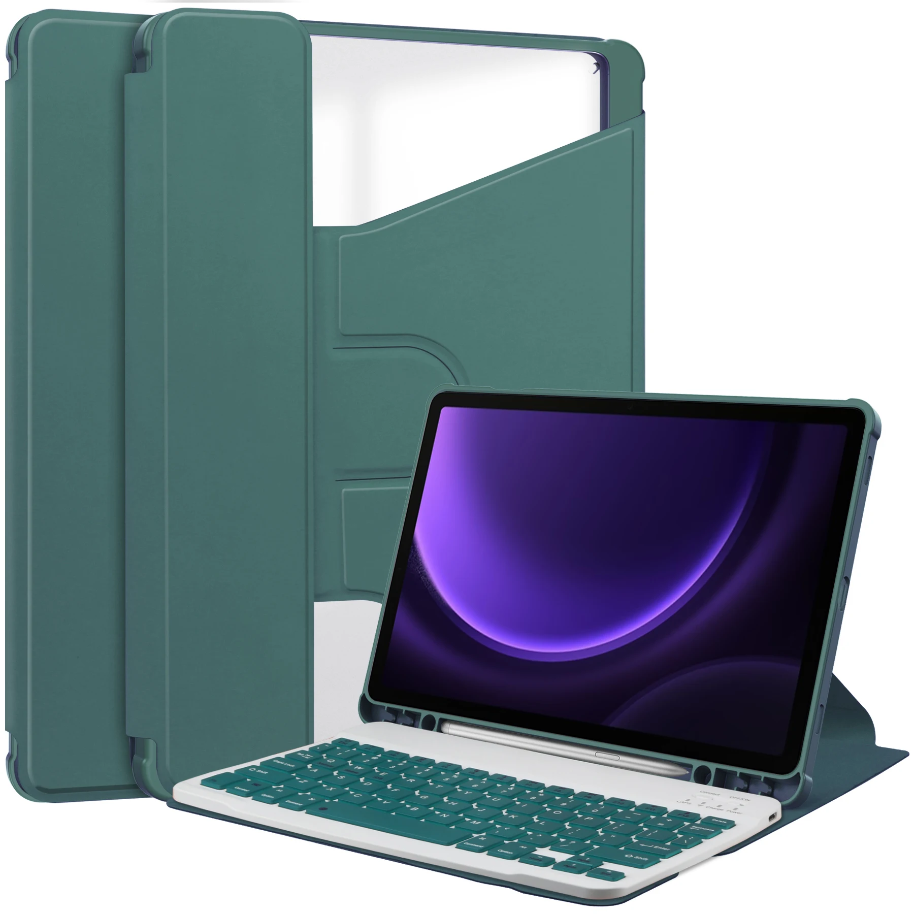 Leather Case For Samsung Galaxy Tab S9 FE 10.9 Inch SM-X510/X516B Tablet Transparent 360°rotary keyboard
Leather Case For Samsung Galaxy Tab S9 FE 10.9 Inch SM-X510/X516B Tablet Transparent 360°rotary keyboard