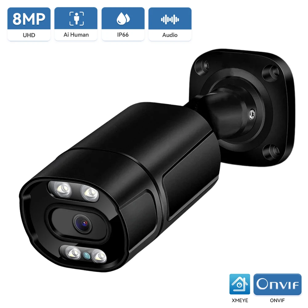 4K 8MP ONVIF IP Camera 5MP IP66 Waterproof Outdoor Camera Face Detection Two Way Audio Color Nightvision Surveillance Camera
4K 8MP ONVIF IP Camera 5MP IP66 Waterproof Outdoor Camera Face Detection Two Way Audio Color Nightvision Surveillance Camera