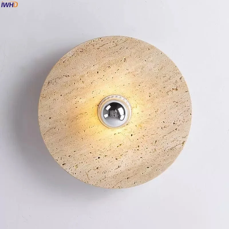 IWHD Japan Wabi Sabi LED Wall Lamps Indoor Bedroom Lighting Circular Yellow Travertine Loft Bathroom Mirror Lights Lampara Pared
IWHD Japan Wabi Sabi LED Wall Lamps Indoor Bedroom Lighting Circular Yellow Travertine Loft Bathroom Mirror Lights Lampara Pared
