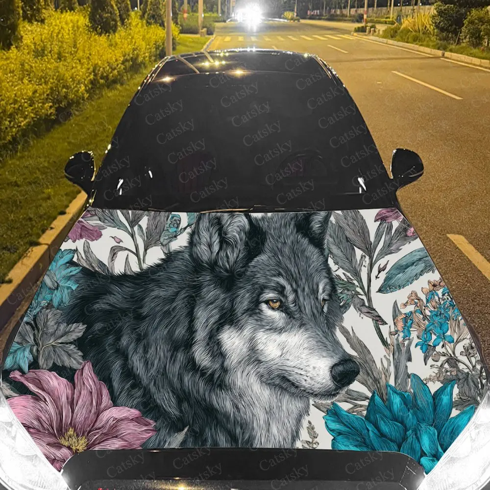 Whimsical Botanical Wolf Car Hood Sticker,Waterproof Self-Adhesive Vinyl Graphics Decals,Decorative Auto Accessories Stickers
Whimsical Botanical Wolf Car Hood Sticker,Waterproof Self-Adhesive Vinyl Graphics Decals,Decorative Auto Accessories Stickers