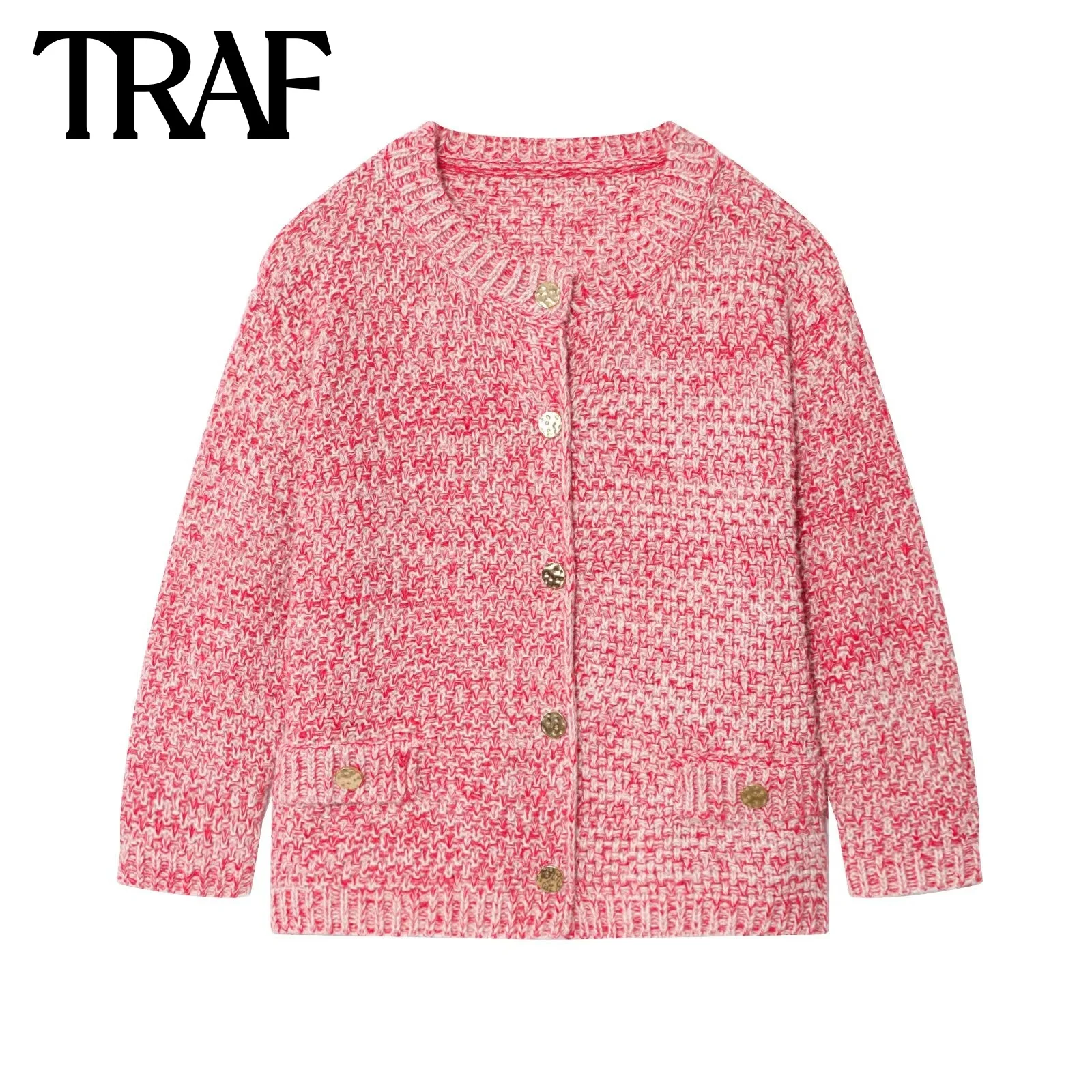 TRAF sweater button up cardigan autumn new 2025 women's small fragrance style loose French sleeve knitted jacket coat chic tops
TRAF sweater button up cardigan autumn new 2025 women's small fragrance style loose French sleeve knitted jacket coat chic tops