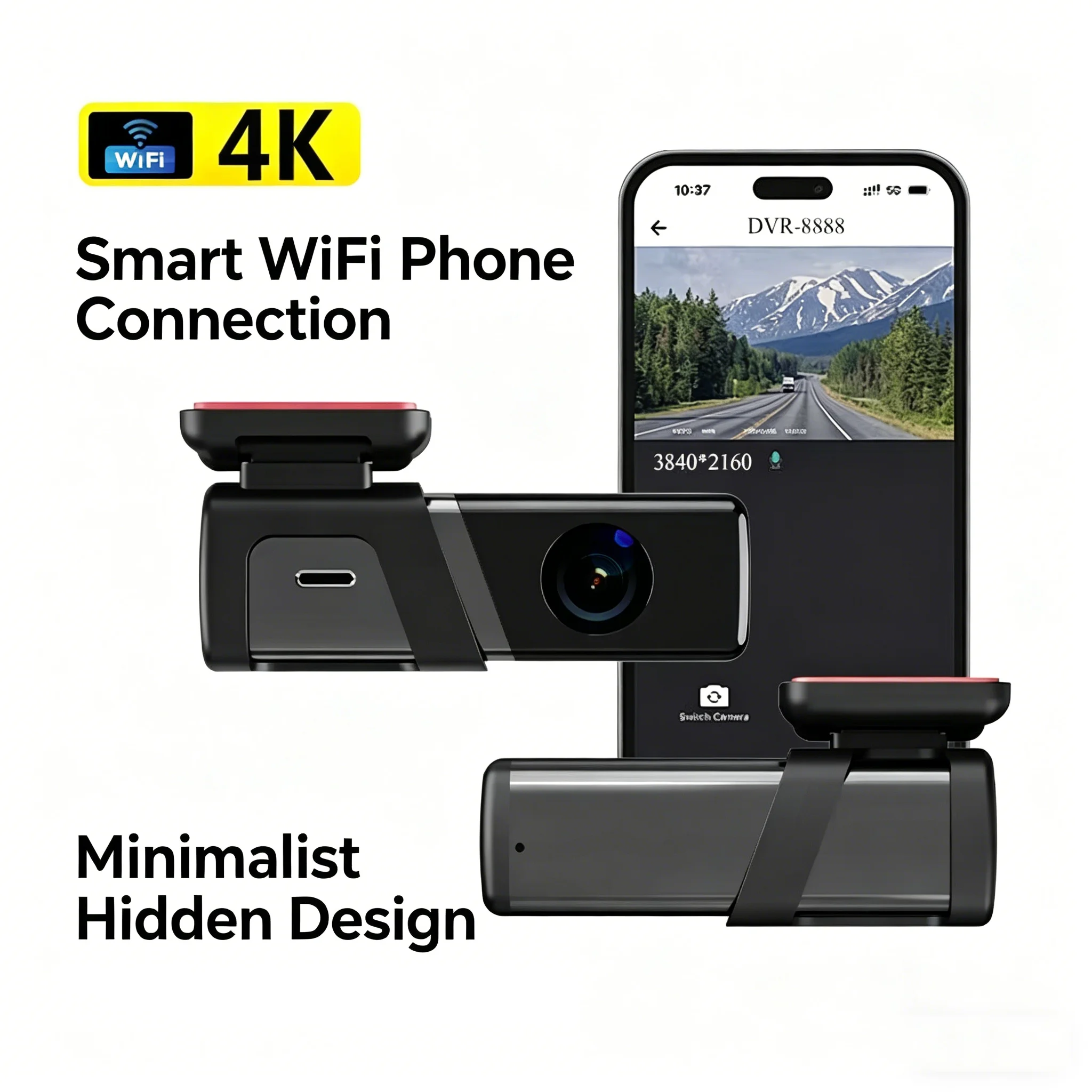 A28 DVR-8888 4K Ultra HD Dash Cam Mobile WiFi Connectivity Hidden Design Car Surveillance Camera
A28 DVR-8888 4K Ultra HD Dash Cam Mobile WiFi Connectivity Hidden Design Car Surveillance Camera