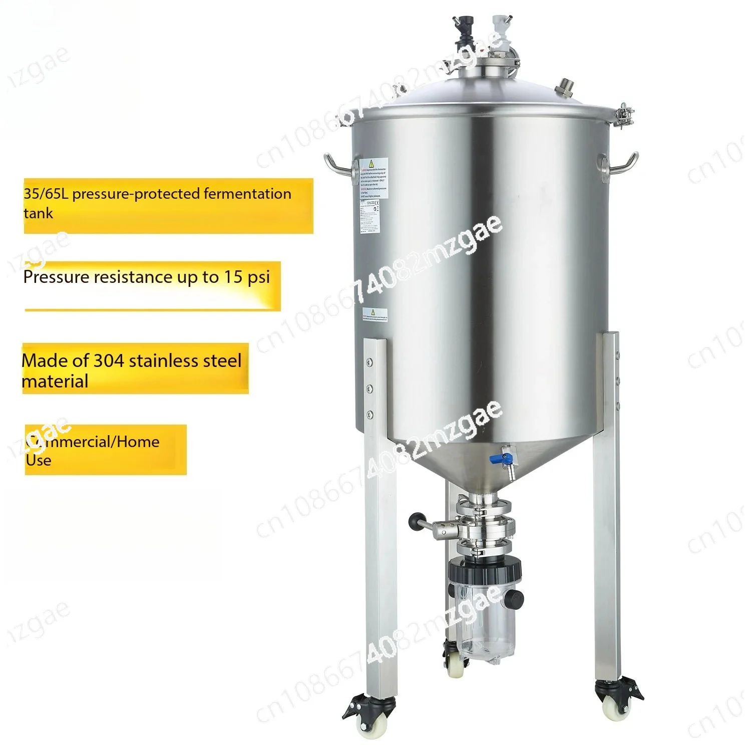 Stainless Steel 304 Conical Fermentor 30L-100L Tank Fermenter With Chiller For Home Brewing Fermentation Tank
Stainless Steel 304 Conical Fermentor 30L-100L Tank Fermenter With Chiller For Home Brewing Fermentation Tank