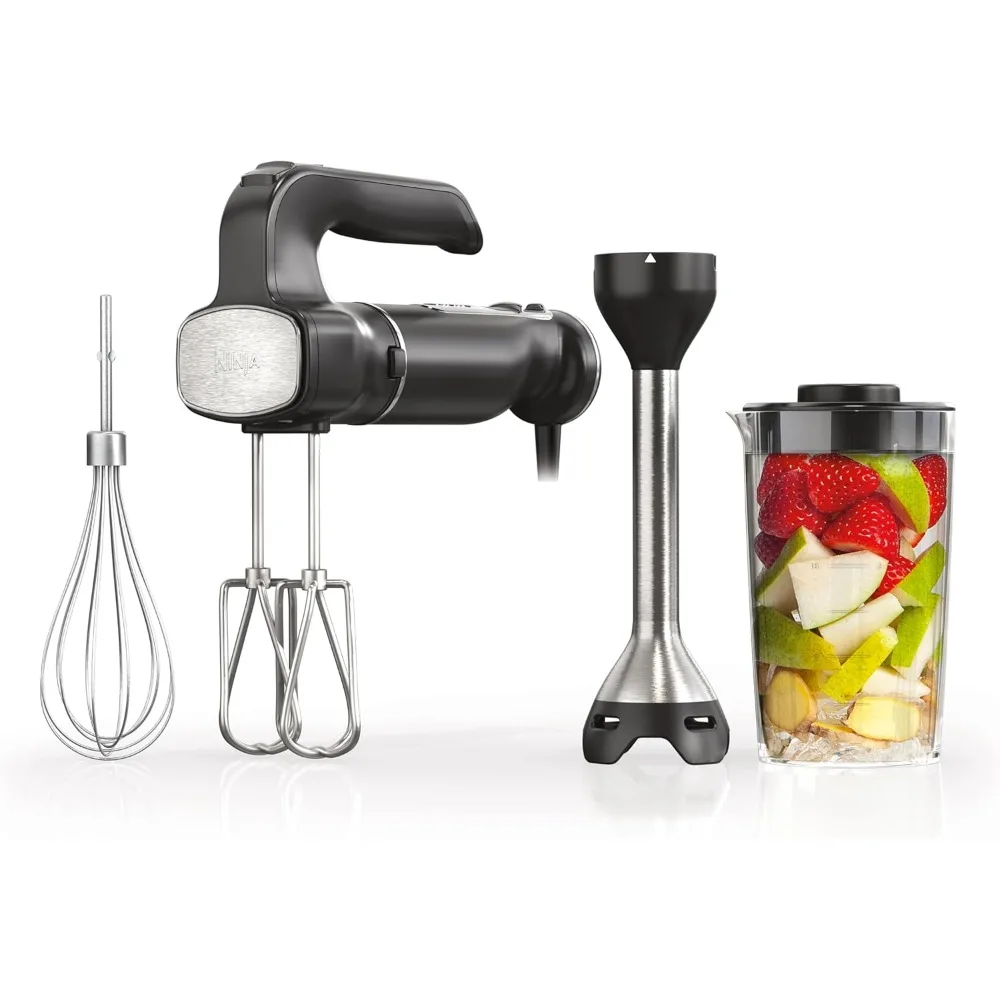 Hand Mixer, Immersion Blender, Foodi Power Mixer System, 750-Peak-Watt Handheld Emulsion Blender & Electric Hand Mixer Combo Wi
Hand Mixer, Immersion Blender, Foodi Power Mixer System, 750-Peak-Watt Handheld Emulsion Blender & Electric Hand Mixer Combo Wi