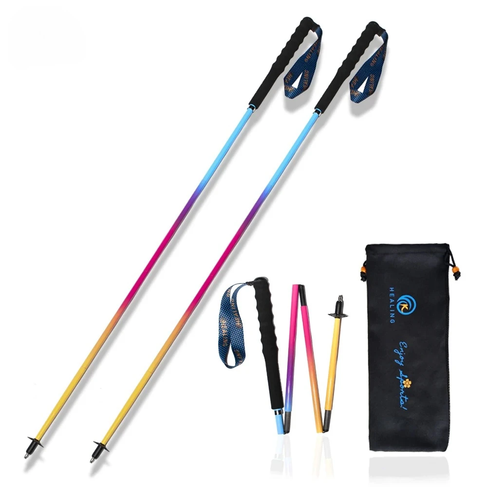 New design ultra-light 4-section folding trekking pole outdoor mountaineering equipment travel hiking walking stick bag random
New design ultra-light 4-section folding trekking pole outdoor mountaineering equipment travel hiking walking stick bag random