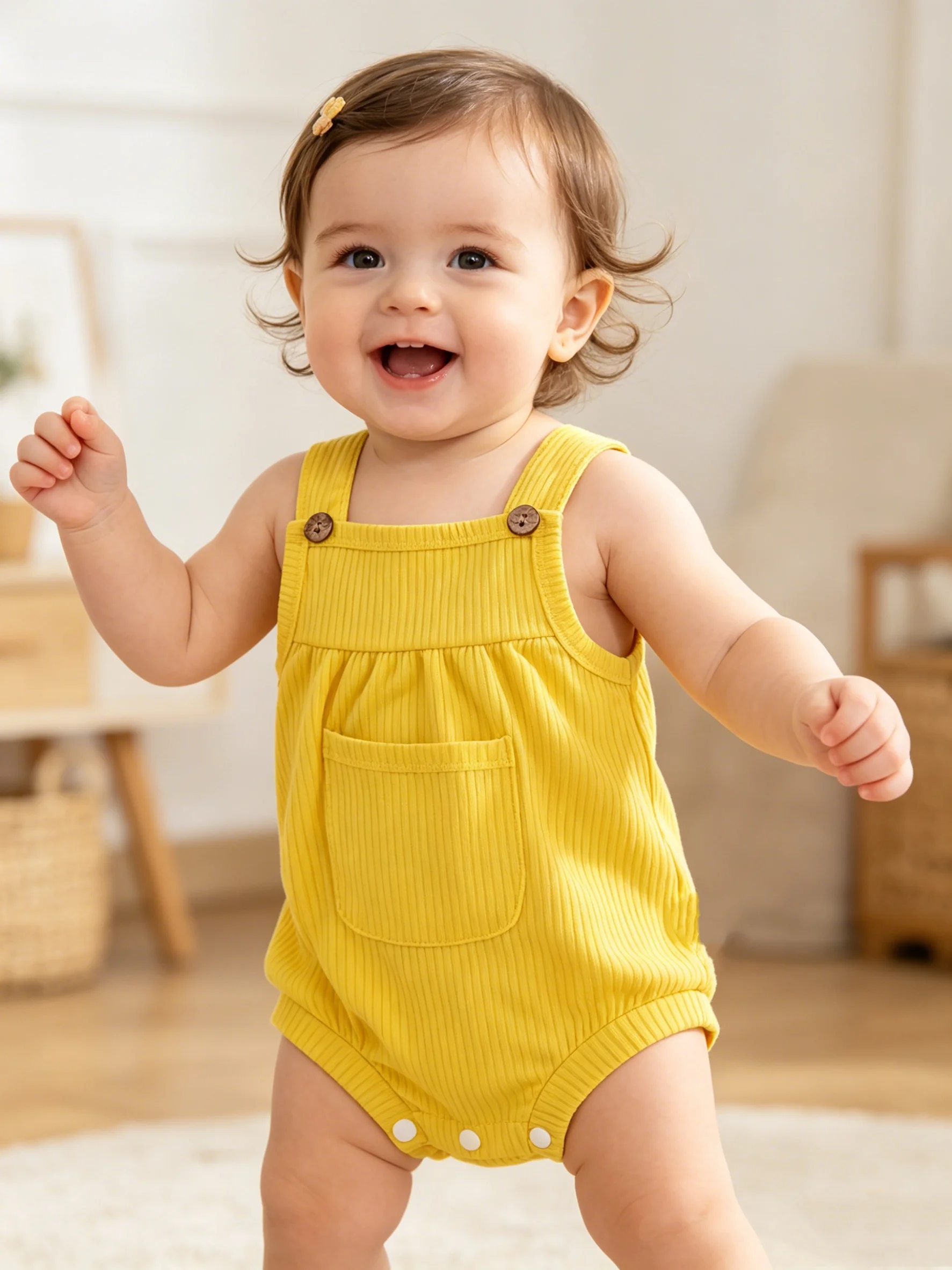 Bright Yellow Summer Baby Carrier Romper Cotton No-Sleeve All-In-One Butt Cover Breathable Skin-Friendly Crawling Suit for Infan
Bright Yellow Summer Baby Carrier Romper Cotton No-Sleeve All-In-One Butt Cover Breathable Skin-Friendly Crawling Suit for Infan