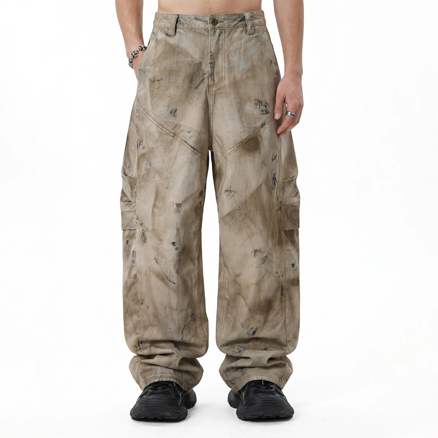 Retro American High Street Casual Pants Loose Wide Leg Jeans Texture Yellowing Men Women Cotton mid Waist Zipper Fly
Retro American High Street Casual Pants Loose Wide Leg Jeans Texture Yellowing Men Women Cotton mid Waist Zipper Fly