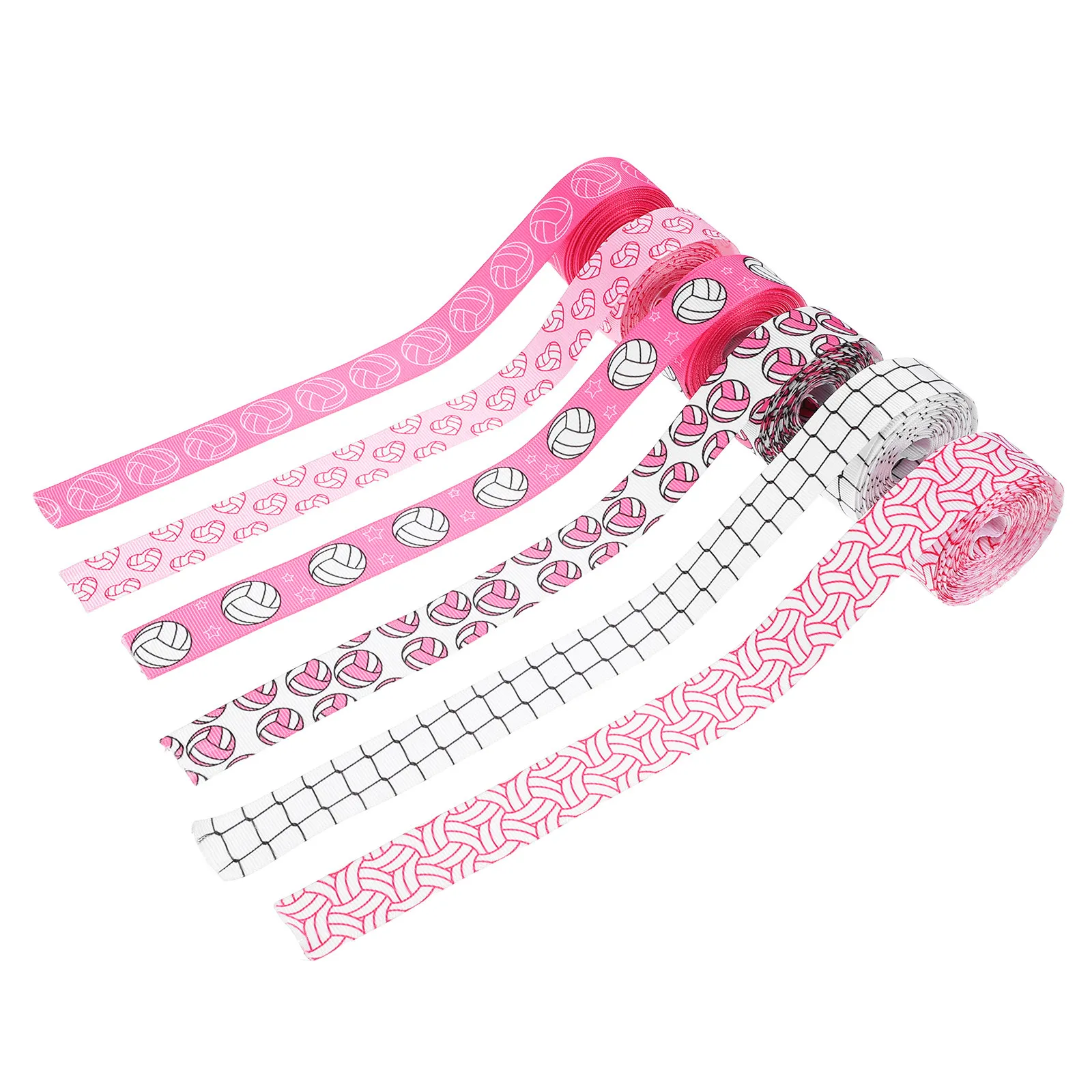 6Pcs Pink Volleyball Grosgrain Ribbon Sports Style DIY Craft Wrapping Ribbon for Team Decorations Party Favors
6Pcs Pink Volleyball Grosgrain Ribbon Sports Style DIY Craft Wrapping Ribbon for Team Decorations Party Favors