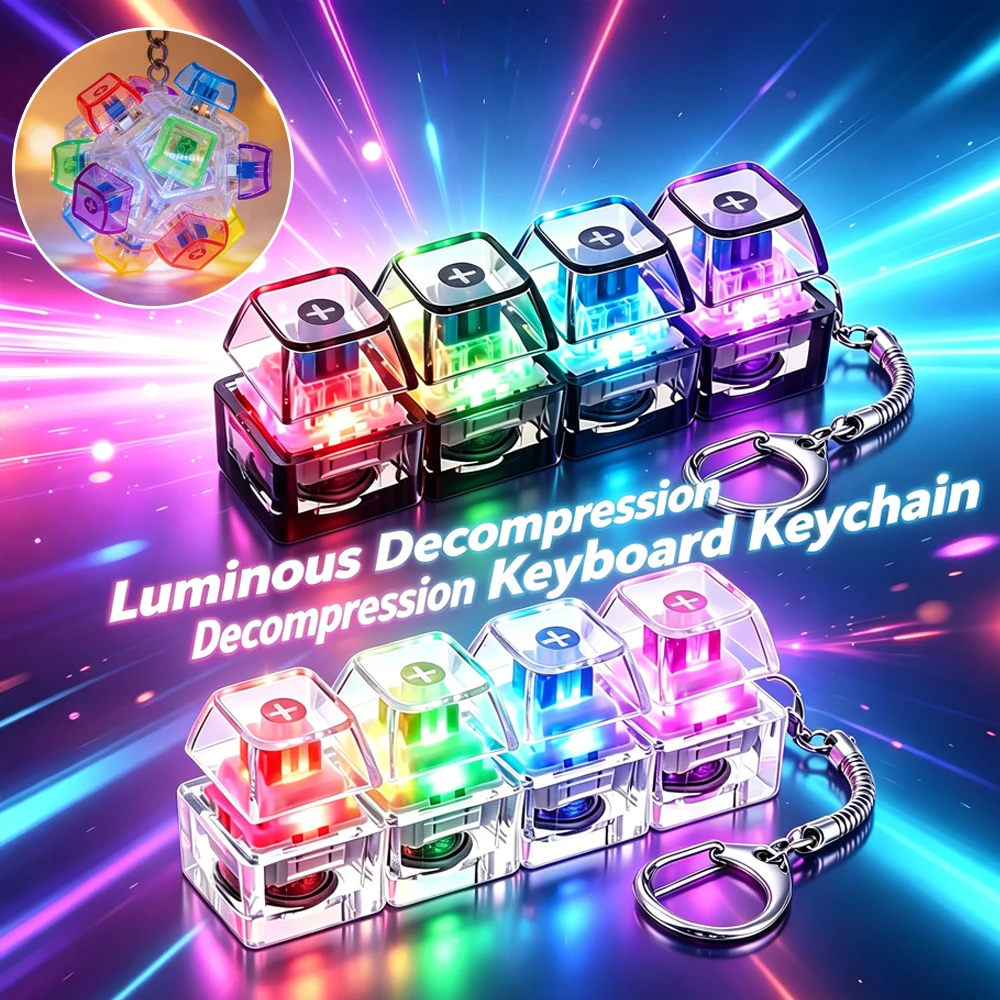 NEW Cool Glowing Keyboard Keychain Fidget Toy, Pressable Buttons, Stress Relief, Portable Desktop Ornament, Ideal Surprise Gift
NEW Cool Glowing Keyboard Keychain Fidget Toy, Pressable Buttons, Stress Relief, Portable Desktop Ornament, Ideal Surprise Gift