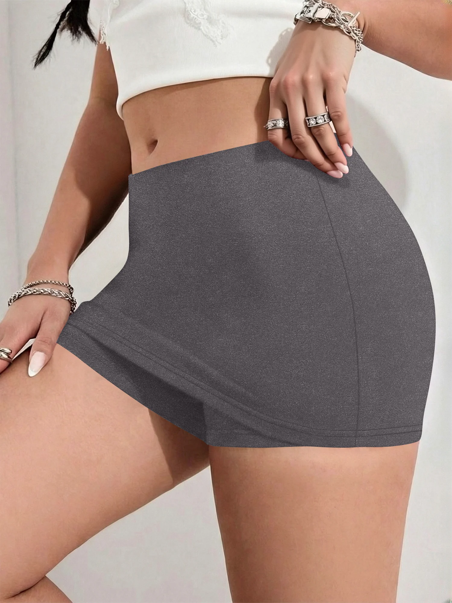 All-Season Versatile Bodycon Skirt, High Elastic Waist Mini Skirt, Basic Wardrobe Staple
All-Season Versatile Bodycon Skirt, High Elastic Waist Mini Skirt, Basic Wardrobe Staple