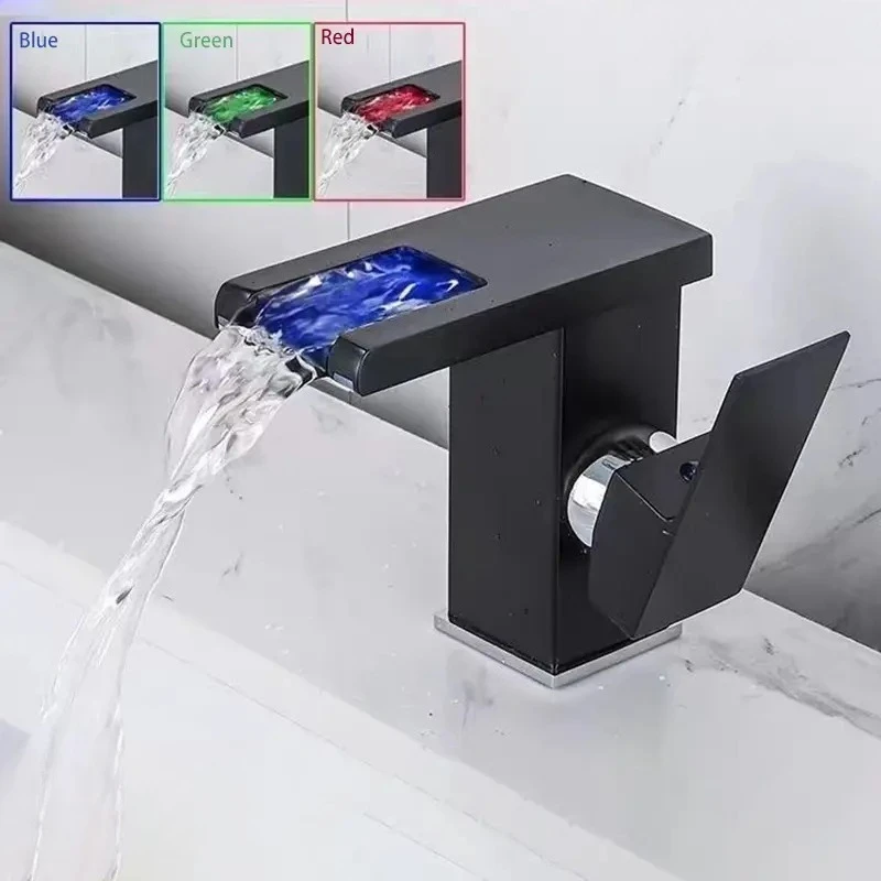 Роскошный светодиодный смеситель для умывальника, монтируемый на палубе, смеситель для ванной комнаты с одной ручкой, смеситель для холодной и горячей воды, водопад, бытовые смесители
Роскошный светодиодный смеситель для умывальника, монтируемый на палубе, смеситель для ванной комнаты с одной ручкой, смеситель для холодной и горячей воды, водопад, бытовые смесители