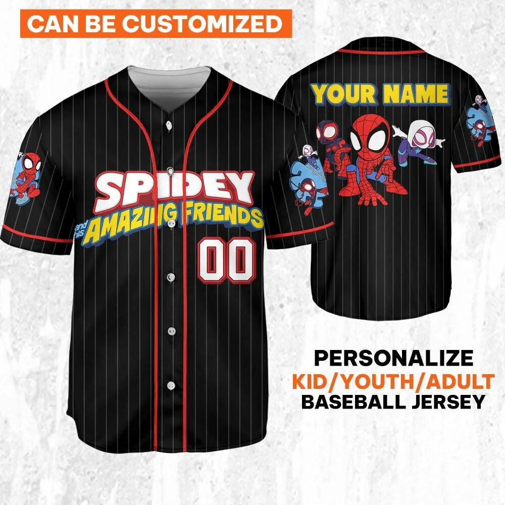 Personalized Disney Spiderman And His Amazing Friends Customized Baseball Uniforms For Kids Teens And Adults Birthday Gifts
Personalized Disney Spiderman And His Amazing Friends Customized Baseball Uniforms For Kids Teens And Adults Birthday Gifts