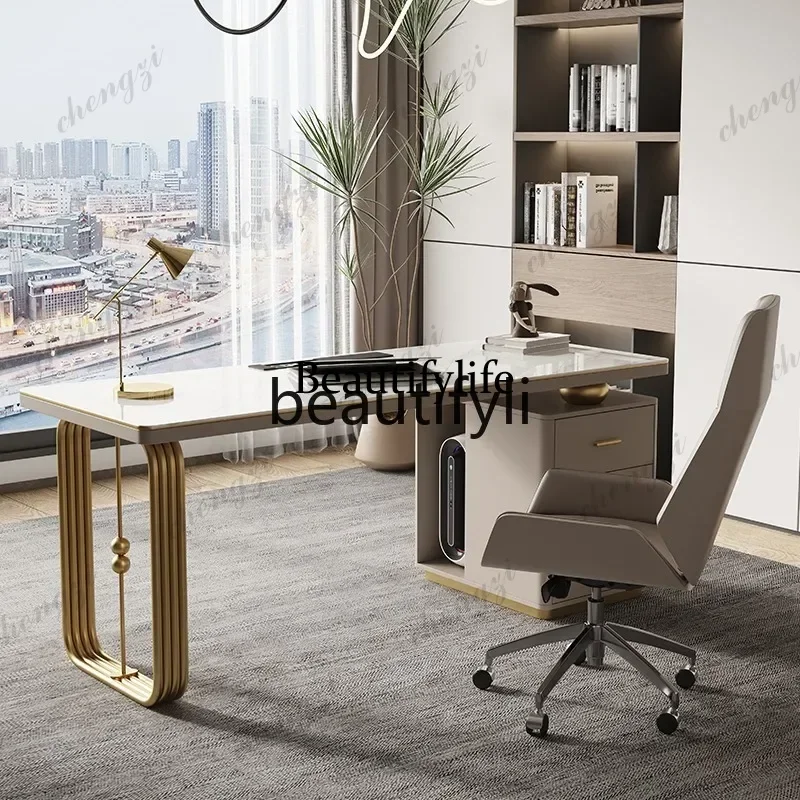 03 Slate desk light luxury modern simple study Italian simple home modern computer desk office table and chair
03 Slate desk light luxury modern simple study Italian simple home modern computer desk office table and chair