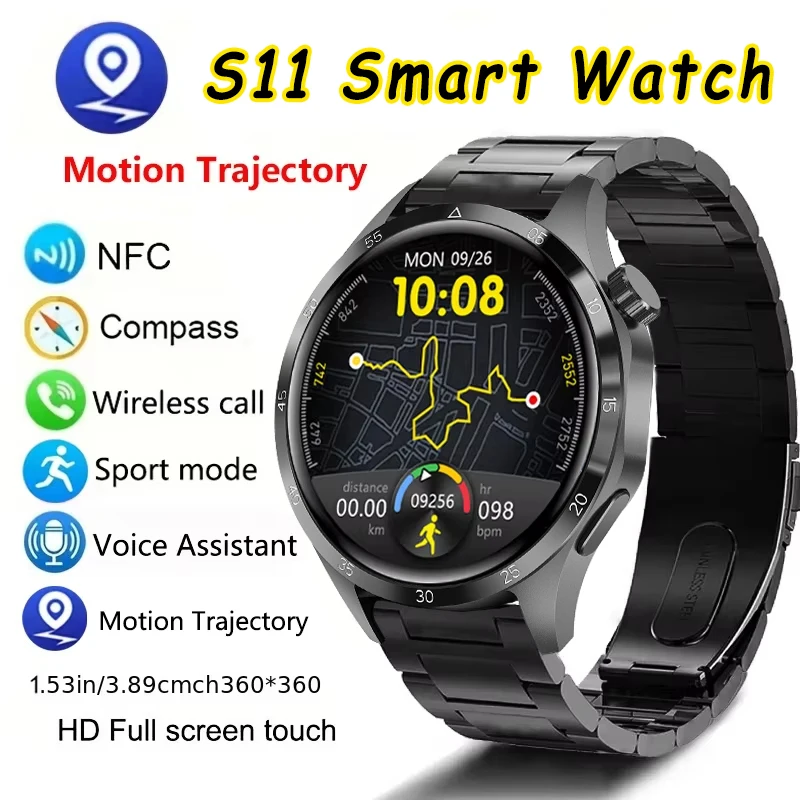 S11 Pro Health Смарт-часы для мужчин 360*360 AMOLED Экран NFC GPS-трекер Компас BT-вызов Кислород в крови IP68 Спортивные умные часы 2025Новинка
S11 Pro Health Смарт-часы для мужчин 360*360 AMOLED Экран NFC GPS-трекер Компас BT-вызов Кислород в крови IP68 Спортивные умные часы 2025Новинка
