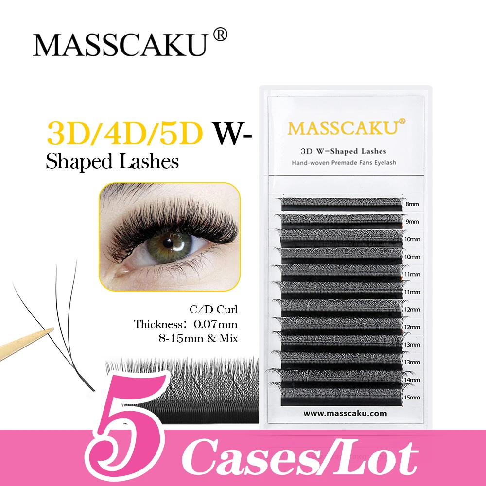 5cases/lot Wholesale MASSCAKU Super Soft W Design Volume Lashes 0.07mm C D Curl Individual Long Lasting Eyelashes Makeup
5cases/lot Wholesale MASSCAKU Super Soft W Design Volume Lashes 0.07mm C D Curl Individual Long Lasting Eyelashes Makeup