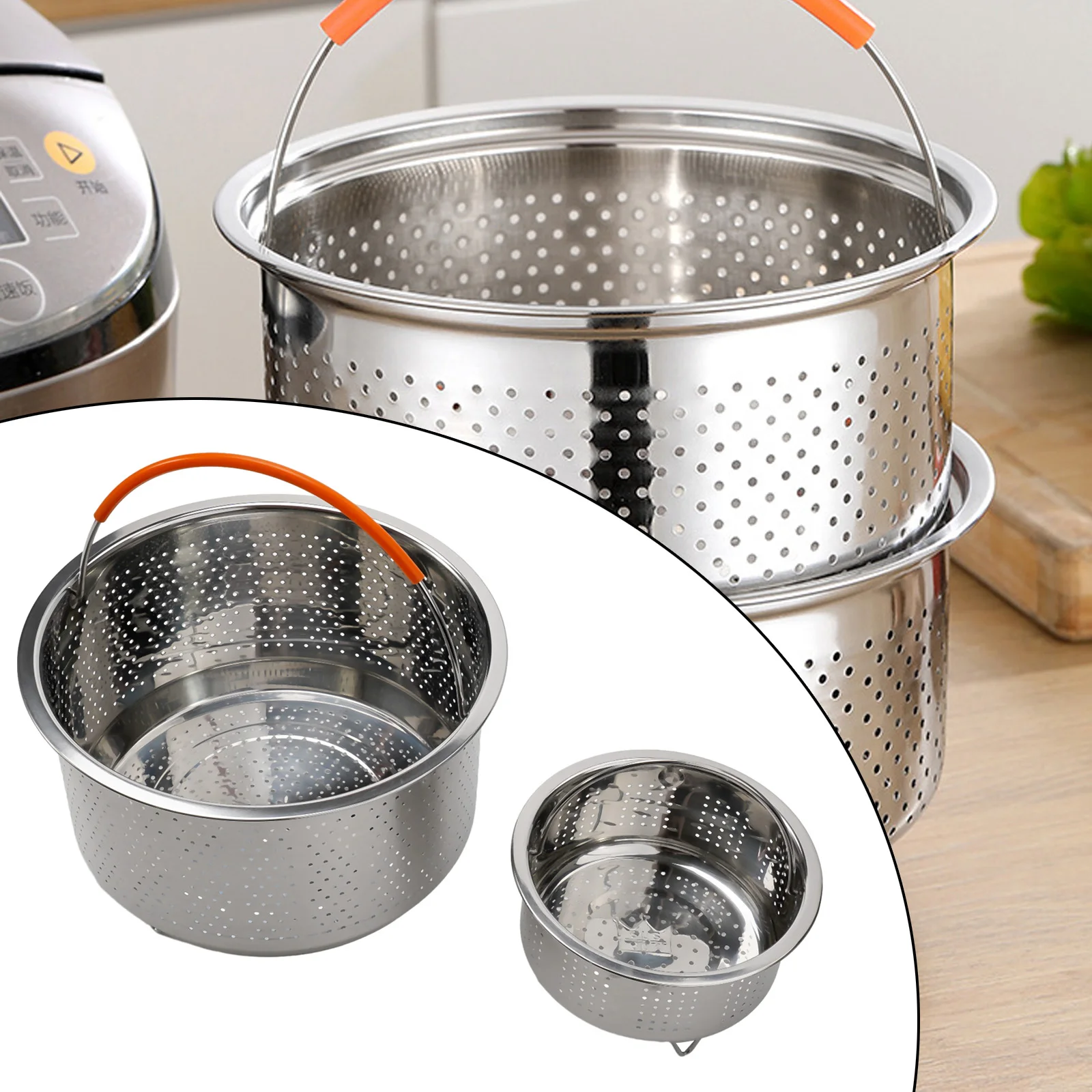 Steamer Pot Stainless Steel Rice Cooker Steamer Insert Pressure Cooker Rice Steamer Cage Draining Steam Basket Kitchen Tool
Steamer Pot Stainless Steel Rice Cooker Steamer Insert Pressure Cooker Rice Steamer Cage Draining Steam Basket Kitchen Tool