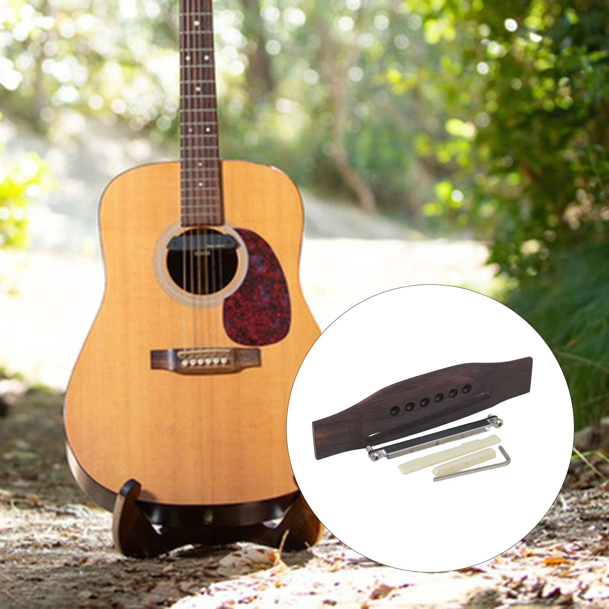 Yibuy Wood Guitar Bridge Saddle Nut& Adjustable Shaft for 6 String Folk Guitar
Yibuy Wood Guitar Bridge Saddle Nut& Adjustable Shaft for 6 String Folk Guitar