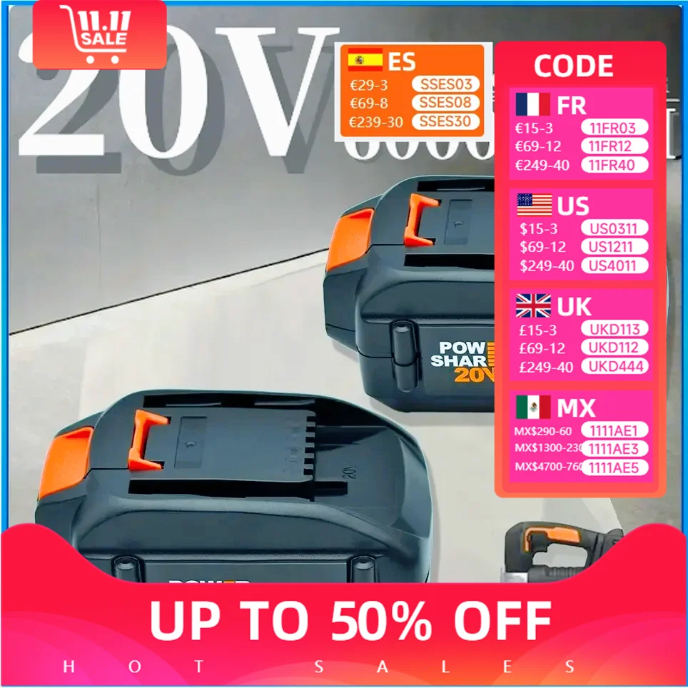 For WORX brand new genuine WA3578 - PowerShare 20V 6.0AH lithium-ion large-capacity battery lithium ion battery 18650.00
For WORX brand new genuine WA3578 - PowerShare 20V 6.0AH lithium-ion large-capacity battery lithium ion battery 18650.00