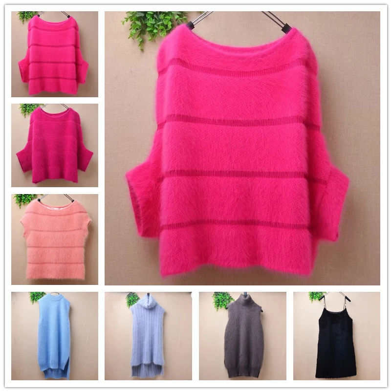 04 Ladies Women Fall Winter Clothing Hairy Angora Rabbit Hair Knitted Sleeveless Turtleneck Slim Blouses Vest Mink Fur Sweater
04 Ladies Women Fall Winter Clothing Hairy Angora Rabbit Hair Knitted Sleeveless Turtleneck Slim Blouses Vest Mink Fur Sweater