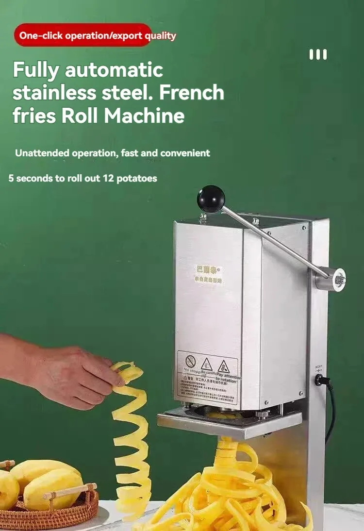 Electric French Fries Cutter Rolling Machine Semi-Finished Strips Maker for Fast Food Restaurant And Kitchen Use
Electric French Fries Cutter Rolling Machine Semi-Finished Strips Maker for Fast Food Restaurant And Kitchen Use