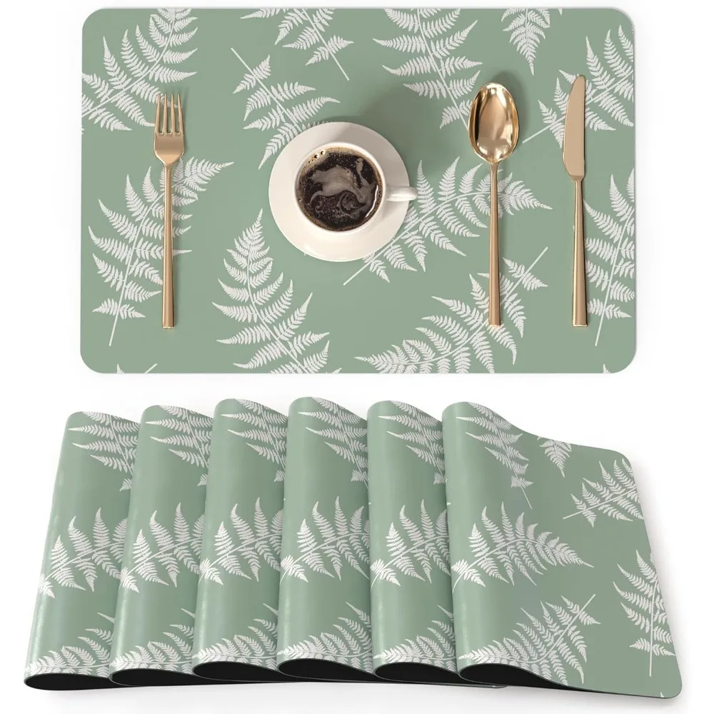 Placemats Set Of 6, 12x18 Inch linen Place Mats For Kitchen Dinning, Heat Resistant Anti Slip Green White Table Mats,
Placemats Set Of 6, 12x18 Inch linen Place Mats For Kitchen Dinning, Heat Resistant Anti Slip Green White Table Mats,
