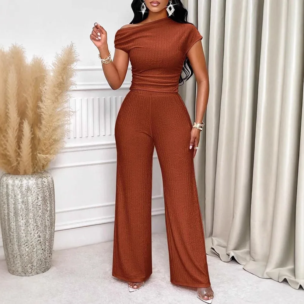 Conjuntos Mujer Verano Women's Spring Summer Commuting Suit Solid Color Sleeveless Slim Top Elegant Wide Leg Pants Two-piece Set
Conjuntos Mujer Verano Women's Spring Summer Commuting Suit Solid Color Sleeveless Slim Top Elegant Wide Leg Pants Two-piece Set