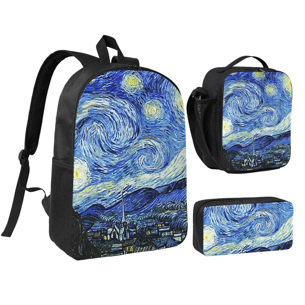 Vincent Van Gogh Starry Night Backpack Boys Girls BookBag School Bag Shoulder Bags 3ps Insulated Lunch Bag Pencil Case
Vincent Van Gogh Starry Night Backpack Boys Girls BookBag School Bag Shoulder Bags 3ps Insulated Lunch Bag Pencil Case