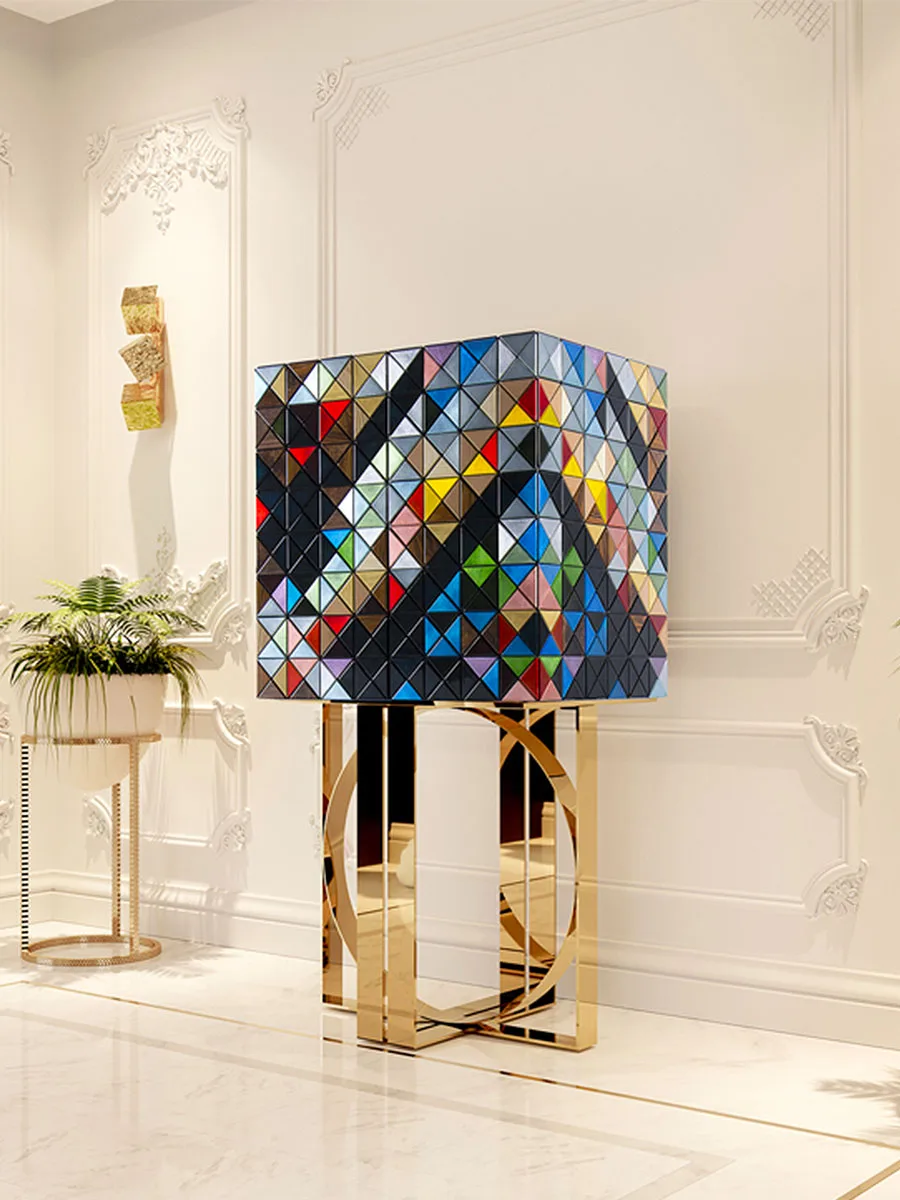 Light luxury sideboard high-end painted decoration porch Italian villa creative design diamond stitching lockers
Light luxury sideboard high-end painted decoration porch Italian villa creative design diamond stitching lockers