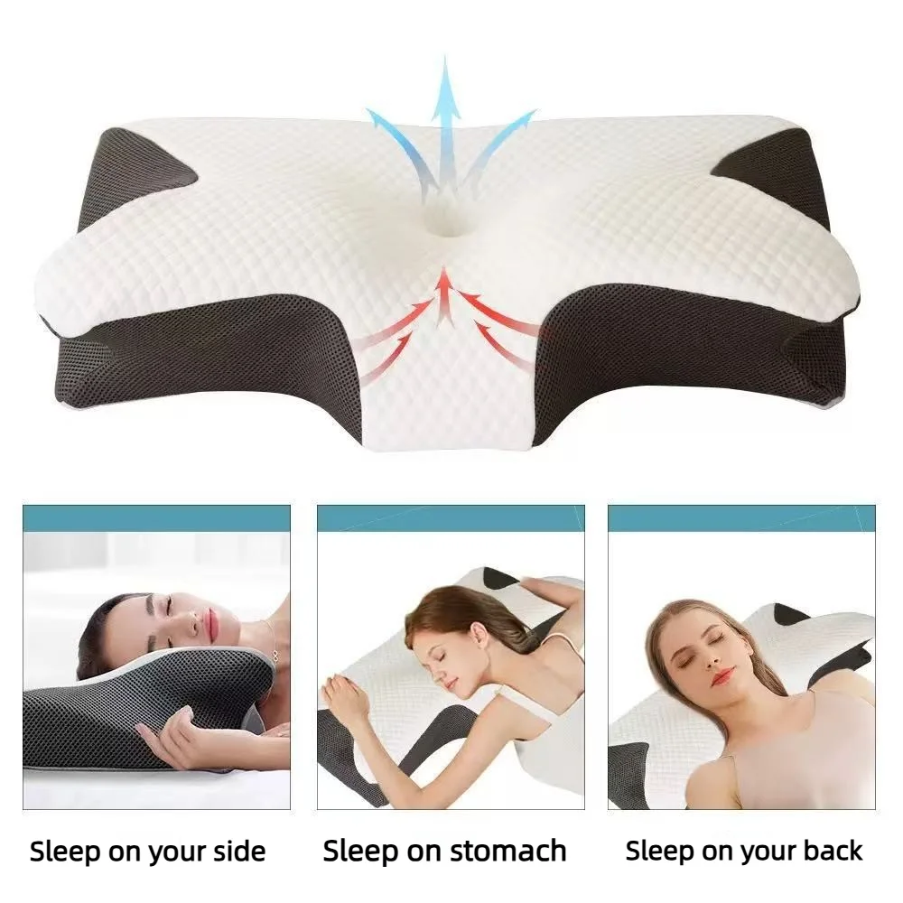2026 New Ergonomic Butterfly Memory Foam Neck Pillow Slow Rebound Cervical Orthopedic Pillow for Side Back Sleepers Neck Support
2026 New Ergonomic Butterfly Memory Foam Neck Pillow Slow Rebound Cervical Orthopedic Pillow for Side Back Sleepers Neck Support