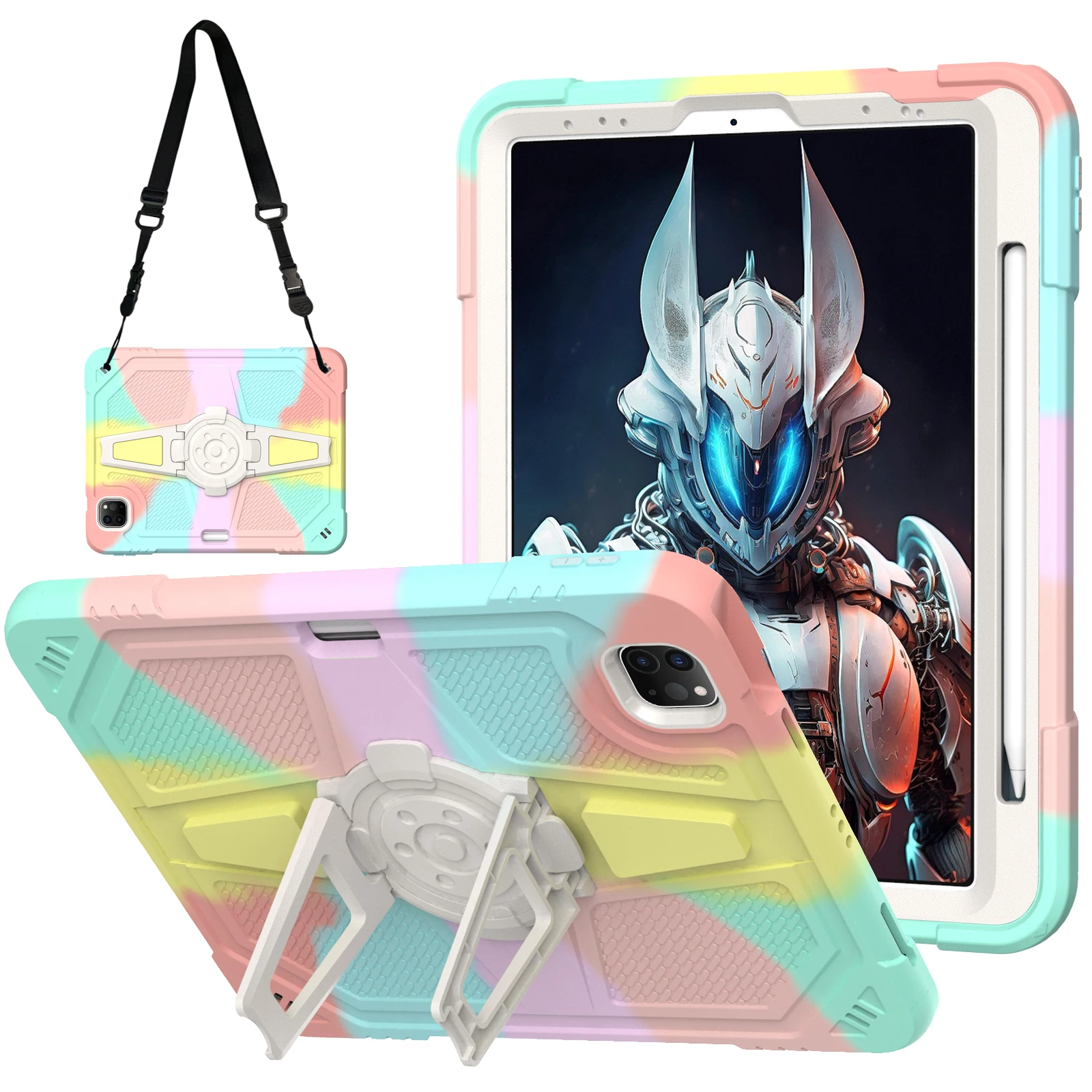 Case For iPad Air 4 5 10.9 inch Pro 11 2018 2020 2021 2022 PC Silicone Folding Built-in Kickstand Cover Shoulder Strap Pen Slot
Case For iPad Air 4 5 10.9 inch Pro 11 2018 2020 2021 2022 PC Silicone Folding Built-in Kickstand Cover Shoulder Strap Pen Slot