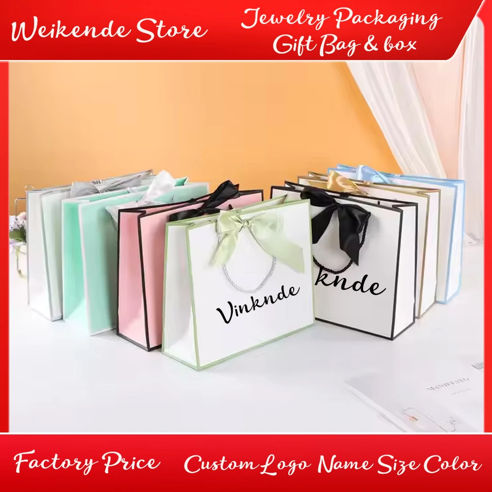 Custom Your Own Logo Gift Bag 5Pcs Luxury Gift Paper Shopping Bags Jewelry Clothing Shoe Cosmetic Bow Ribbon Packaging Tote
Custom Your Own Logo Gift Bag 5Pcs Luxury Gift Paper Shopping Bags Jewelry Clothing Shoe Cosmetic Bow Ribbon Packaging Tote