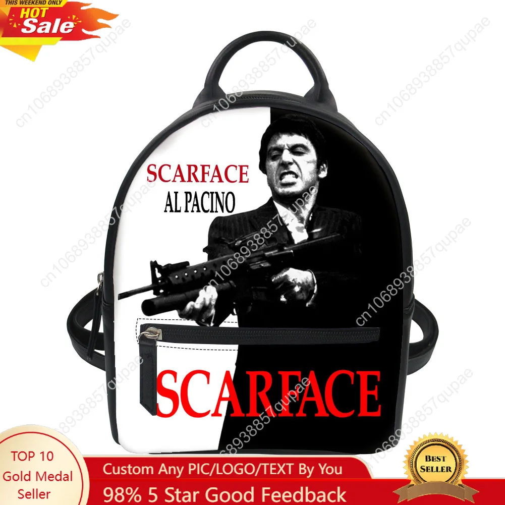 Scarface Custom Backpack Purse Hot Movie Tony Montana Carter Schoolbags Double Shoulder Bag Mini Daypack Leather Travel Bag
Scarface Custom Backpack Purse Hot Movie Tony Montana Carter Schoolbags Double Shoulder Bag Mini Daypack Leather Travel Bag