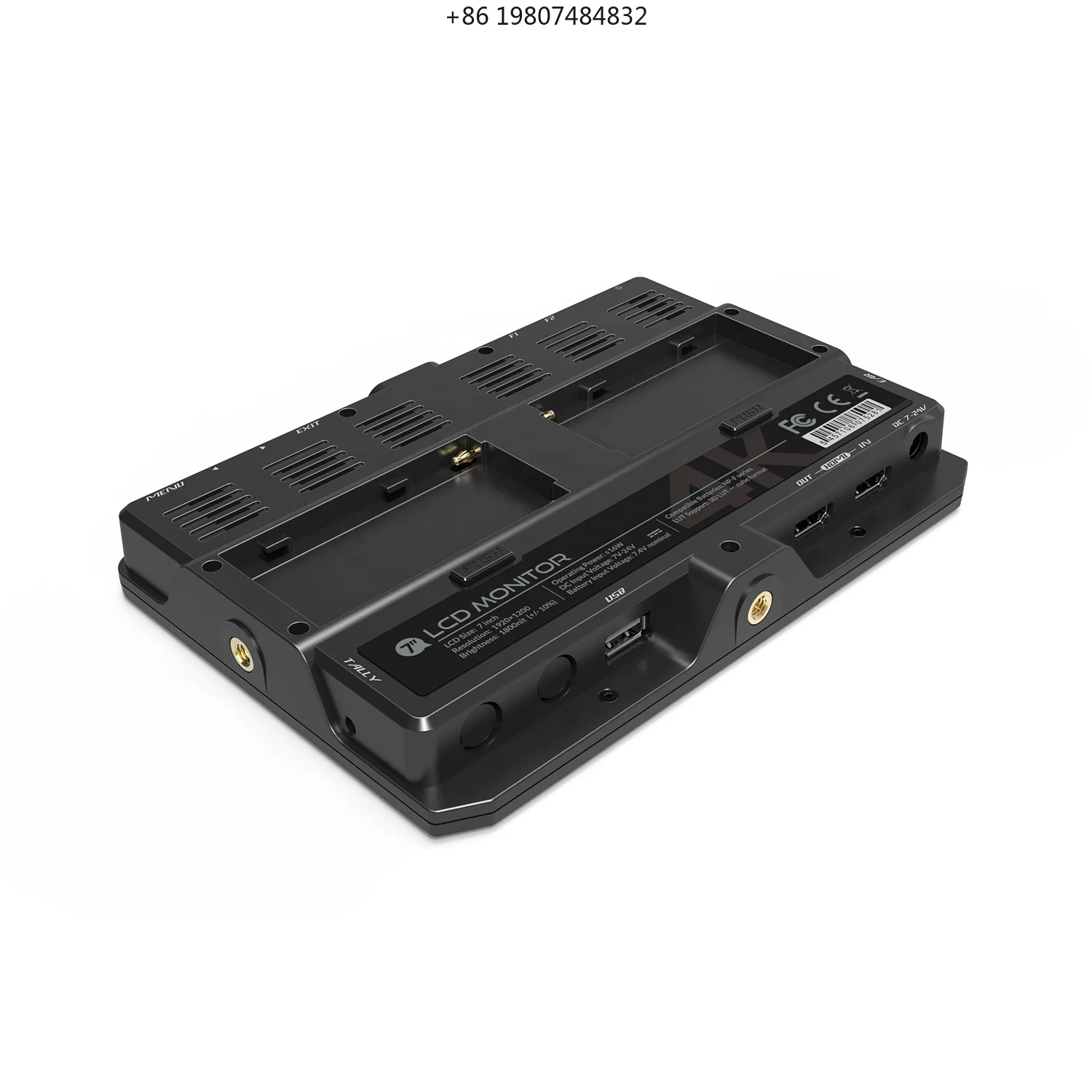 DSLR 4K for Input/Output Dual Battery Plate Built-in 7-Inch 1800cd/m 3D LUT Widescreen IPS Field for
DSLR 4K for Input/Output Dual Battery Plate Built-in 7-Inch 1800cd/m 3D LUT Widescreen IPS Field for