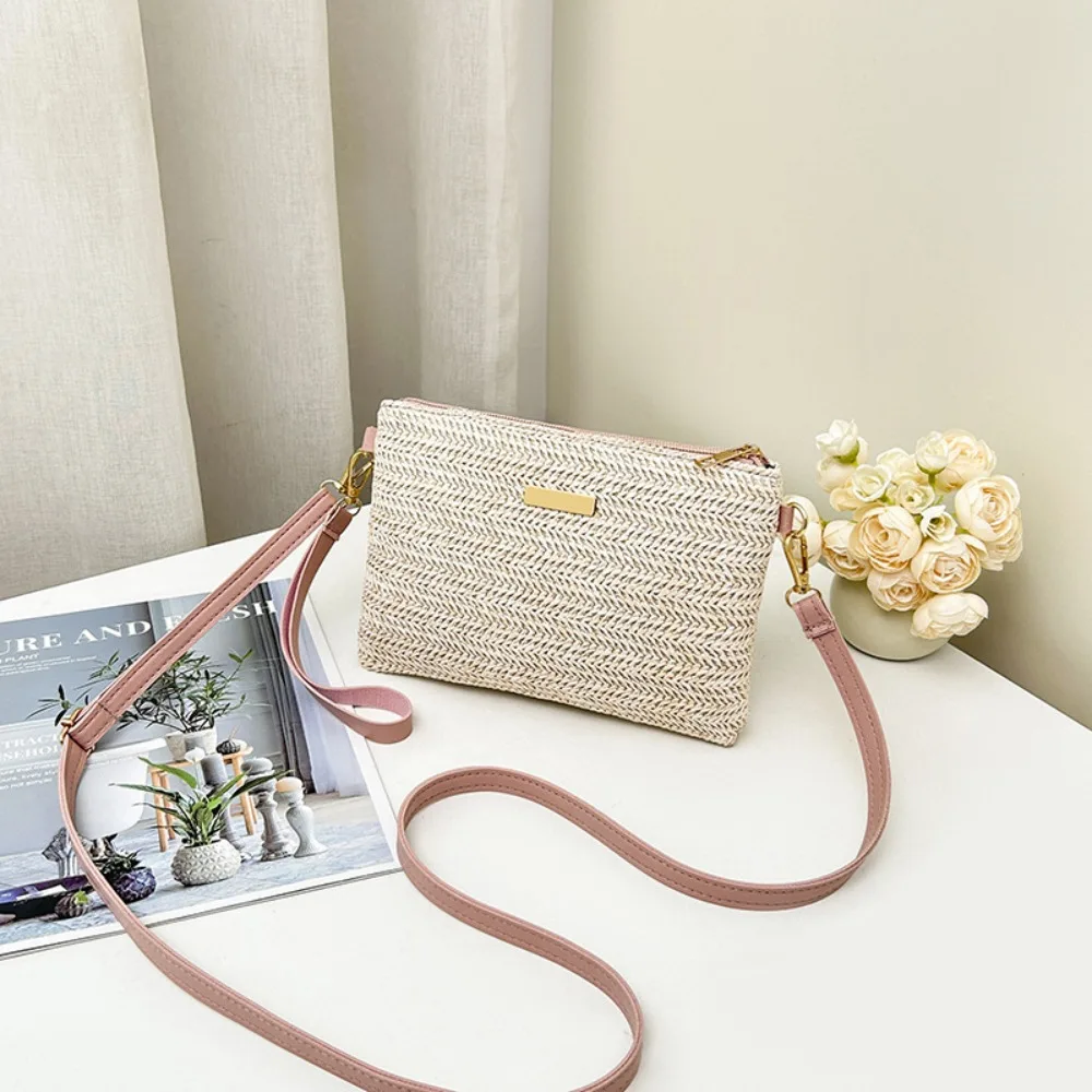 Fashion Hand-woven Straw Crossbody Bag Large Capacity Casual Woven Shoulder Bag with Shoulder Strap Simple Beach Clutch Summer
Fashion Hand-woven Straw Crossbody Bag Large Capacity Casual Woven Shoulder Bag with Shoulder Strap Simple Beach Clutch Summer