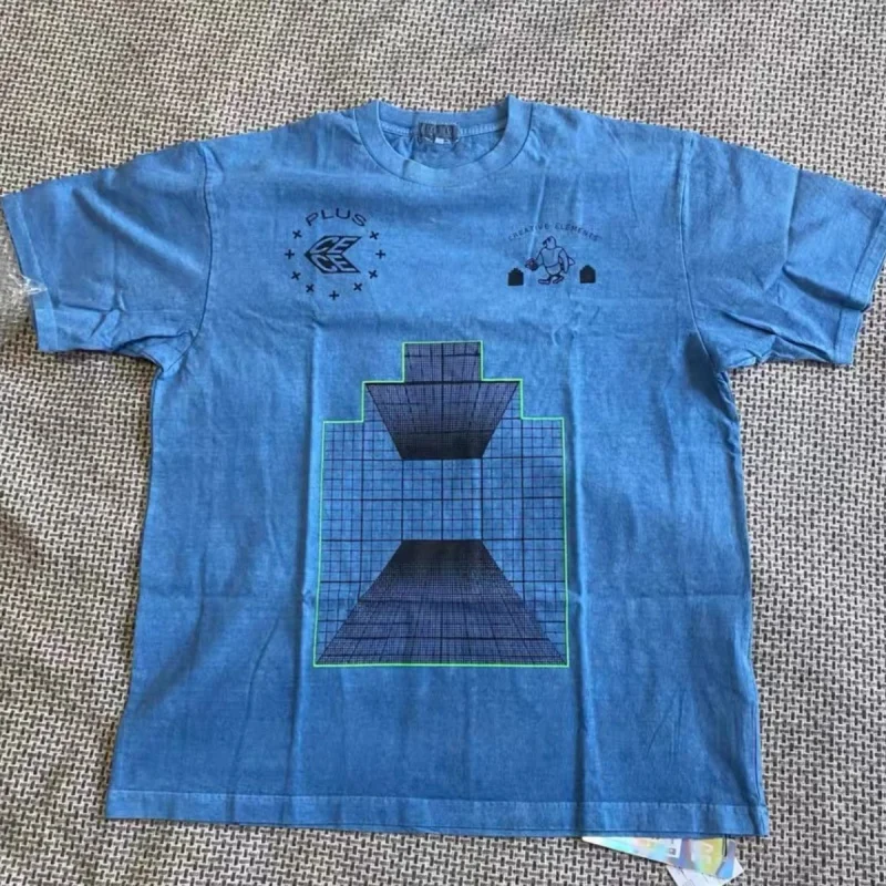 Summer CAVEMPT T-shirts Cotton Blue Washed Wax Print Round Neck Tops Casual Hiphop Street Short Sleeve Loose Men Women CE Tees
Summer CAVEMPT T-shirts Cotton Blue Washed Wax Print Round Neck Tops Casual Hiphop Street Short Sleeve Loose Men Women CE Tees