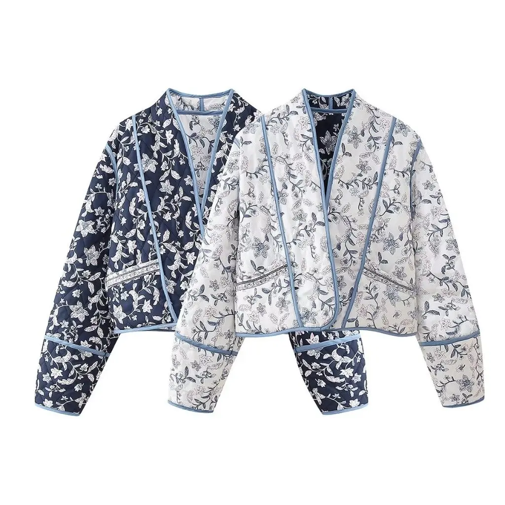 Women's Stand Collar Double-Sided Quilted Short Cotton Jacket European American Style Autumn New Fashion Ladies' Outerwear
Women's Stand Collar Double-Sided Quilted Short Cotton Jacket European American Style Autumn New Fashion Ladies' Outerwear