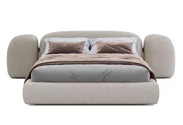 Modern Cream Wind Pebble VAO Queen Bed, Minimalist Designer Queen Bed, Lamb Fleece Bedroom Bed Soft Bag
Modern Cream Wind Pebble VAO Queen Bed, Minimalist Designer Queen Bed, Lamb Fleece Bedroom Bed Soft Bag